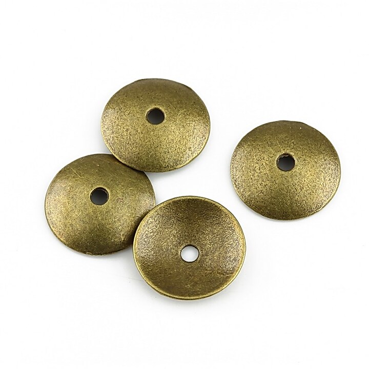 Capacele margele bronz 13x2mm