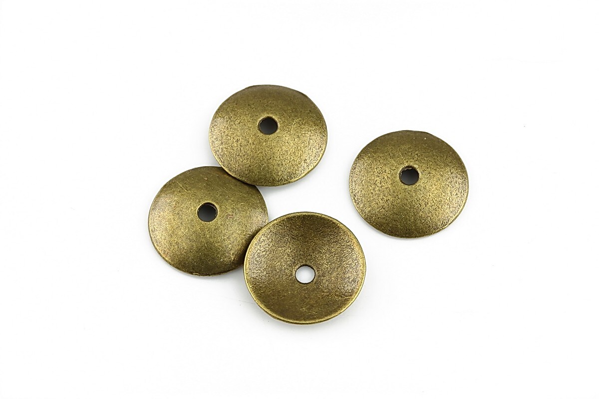 Capacele margele bronz 13x2mm