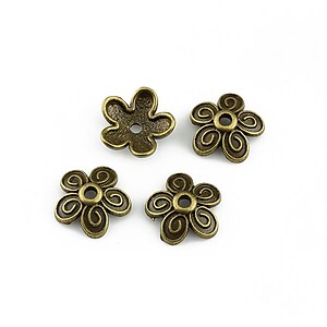 Capacele margele bronz 10x3mm