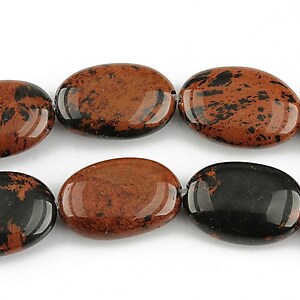 Mahon obsidian oval 18x13mm