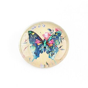 Cabochon sticla 25mm "Butterfly" cod 1158