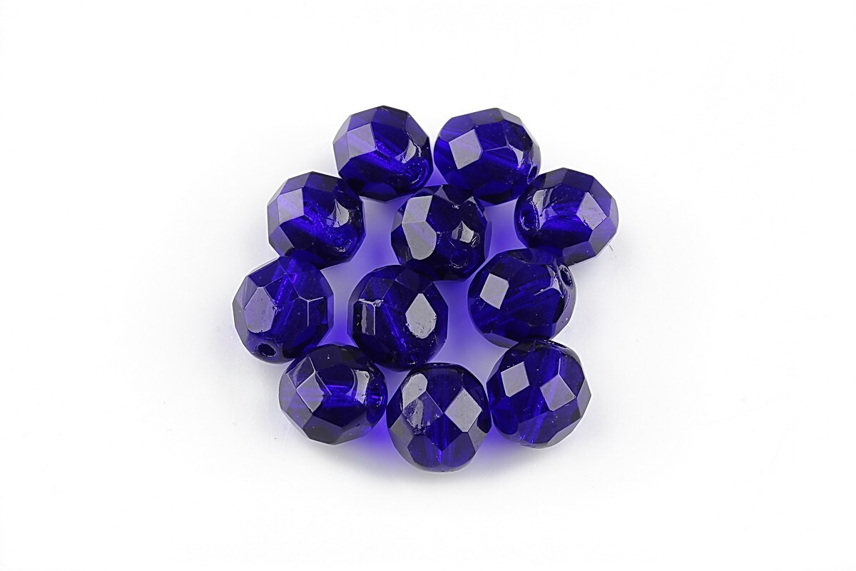 Margele fire polish 8mm  - Cobalt