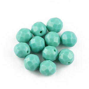 Margele fire polish 8mm  - Opaque Turquoise