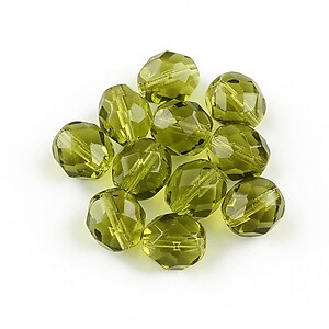 Margele fire polish 8mm  - Dk Olivine