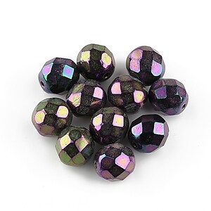 Margele fire polish 8mm  - Iris - Purple