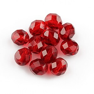 Margele fire polish 8mm  - Siam Ruby