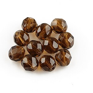 Margele fire polish 8mm  - Smoky Topaz