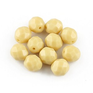 Margele fire polish 8mm  - Ivory