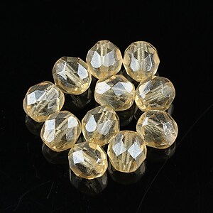 Margele fire polish 8mm  - Luster - Transparent Champagne