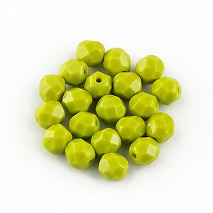 Margele fire polish 6mm - Opaque Olivine