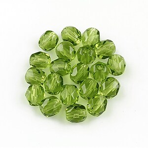 Margele fire polish 6mm - Olivine