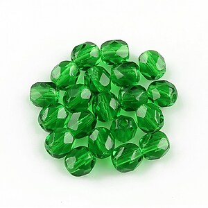 Margele fire polish 6mm - Emerald