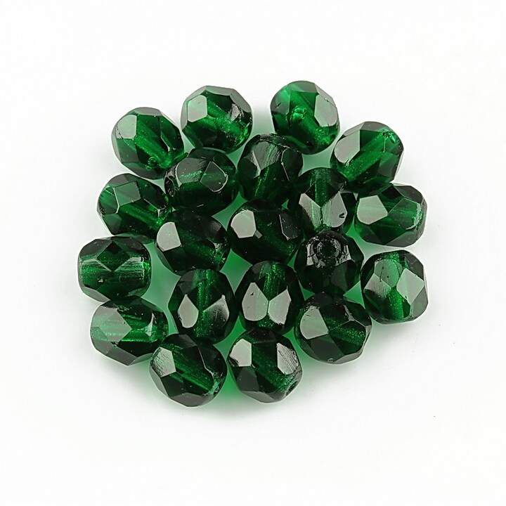 Margele fire polish 6mm - Dk Emerald