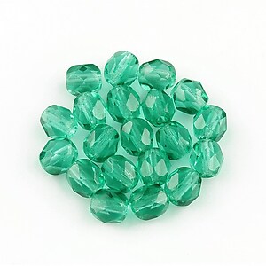 Margele fire polish 6mm - Lt Emerald