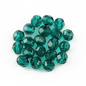 Margele fire polish 6mm - Teal