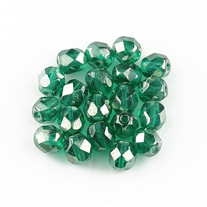 Margele fire polish 6mm - Luster - Emerald