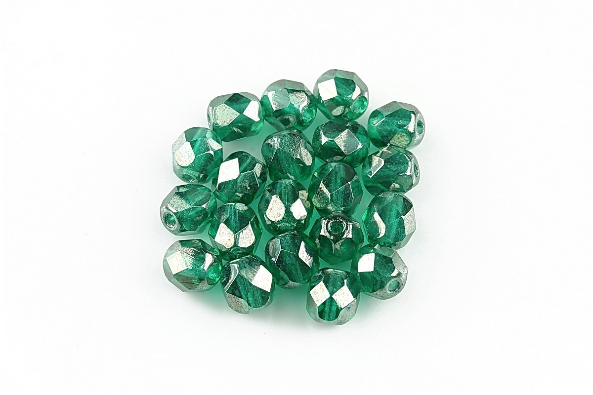 Margele fire polish 6mm - Luster - Emerald