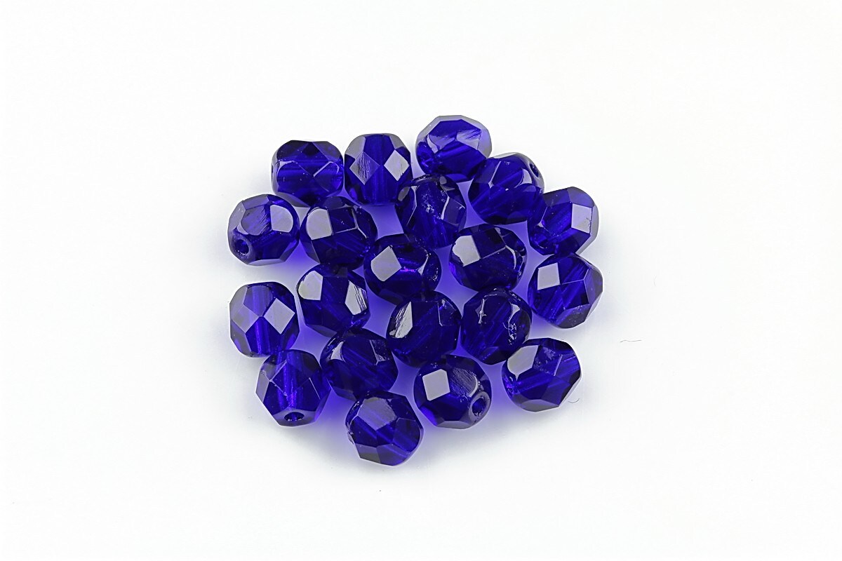 Margele fire polish 6mm - Cobalt