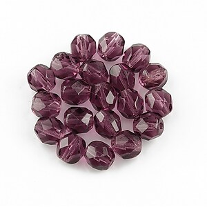 Margele fire polish 6mm - Mid Amethyst