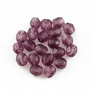 Margele fire polish 6mm - Matte - Amethyst