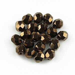 Margele fire polish 6mm - Dk Bronze