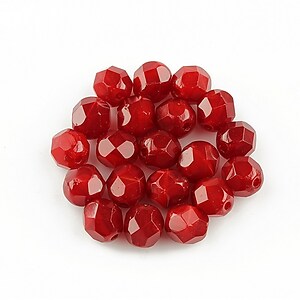 Margele fire polish 6mm - Opal Red