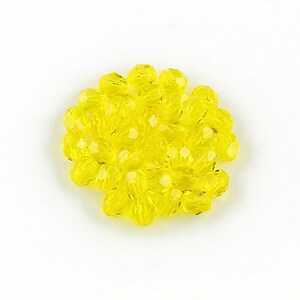 Margele fire polish 4mm (10 buc.) - Lemon