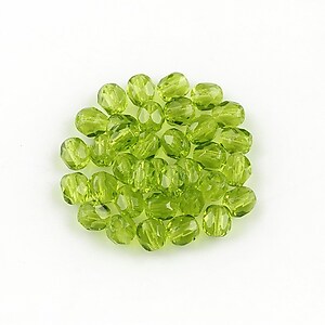 Margele fire polish 4mm (10 buc.) - Olivine