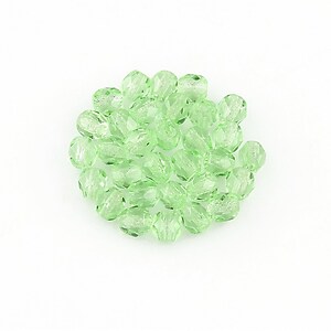 Margele fire polish 4mm (10 buc.) - Lt Green