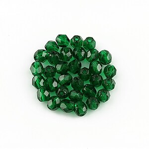 Margele fire polish 4mm (10 buc.) - Dk Emerald