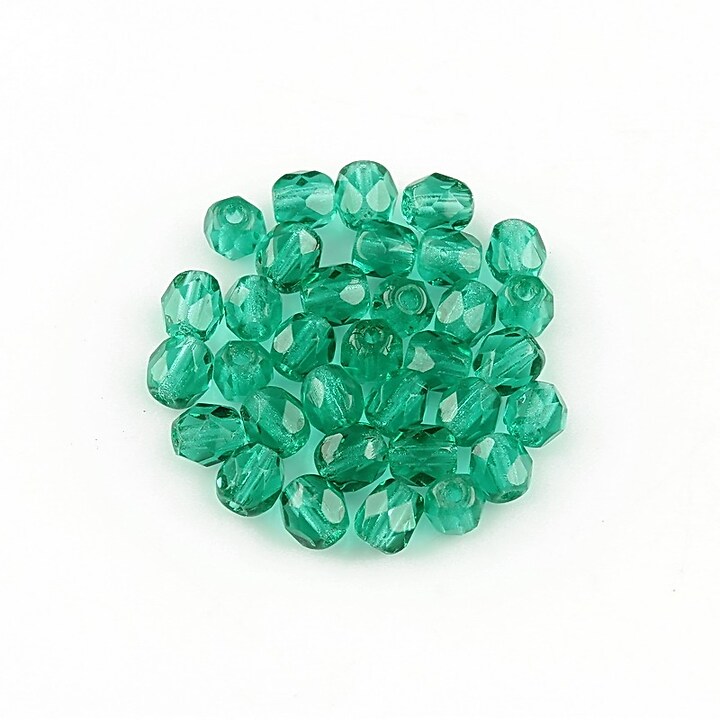 Margele fire polish 4mm (10 buc.) - Emerald