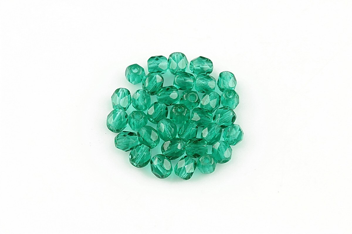 Margele fire polish 4mm (10 buc.) - Emerald