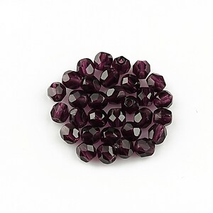 Margele fire polish 4mm (10 buc.) - Dk Amethyst