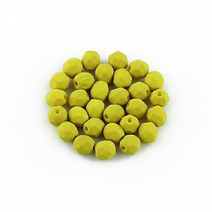 Margele fire polish 4mm (10 buc.) - Lemongrass