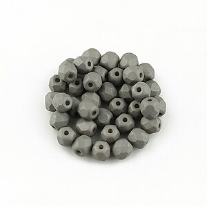 Margele fire polish 4mm (10 buc.) - Saturated Gray