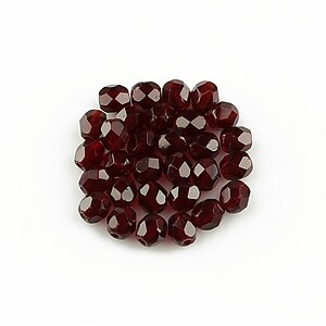 Margele fire polish 4mm (10 buc.) - Ruby