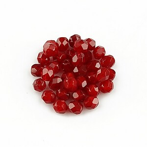 Margele fire polish 4mm (10 buc.) - Opal Red