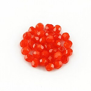 Margele fire polish 4mm (10 buc.) - Opal/Transparent Red