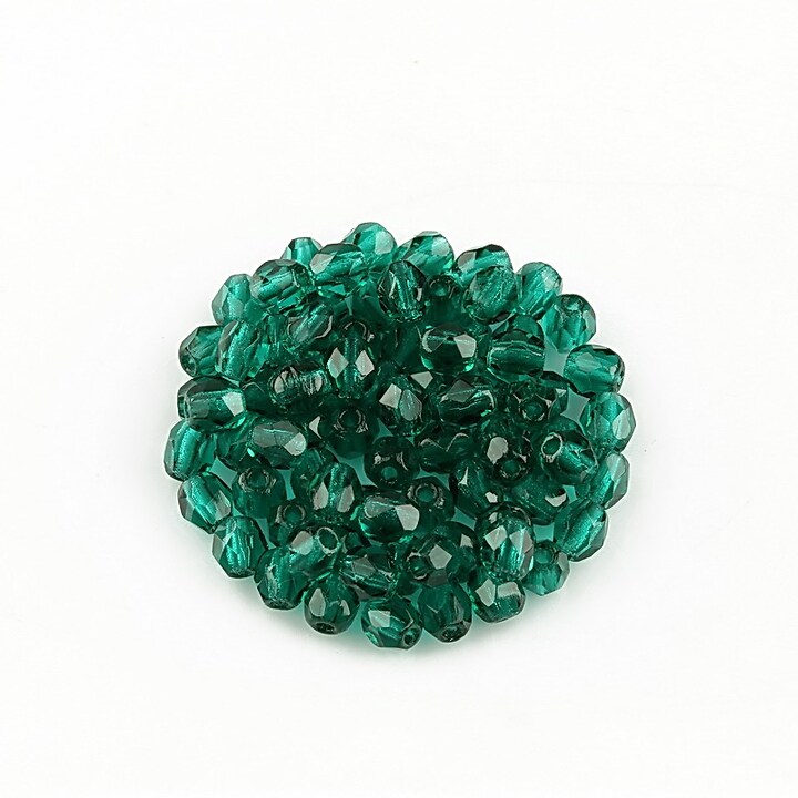 Margele fire polish 3mm (10 buc.) - Dk Emerald