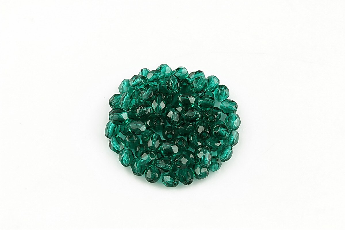 Margele fire polish 3mm (10 buc.) - Dk Emerald