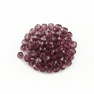 Margele fire polish 3mm (10 buc.) - Dk Amethyst