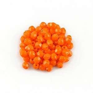 Margele fire polish 3mm (10 buc.) - Opaque Orange