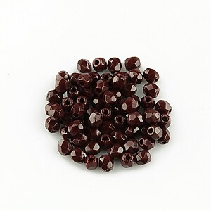 Margele fire polish 3mm (10 buc.) - Opaque Cocoa Brown