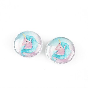 Cabochon sticla 16mm "Unicorn" cod 1251