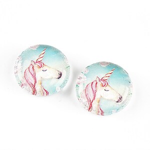 Cabochon sticla 18mm "Unicorn" cod 1253