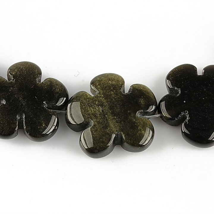 Obsidian floare 20mm