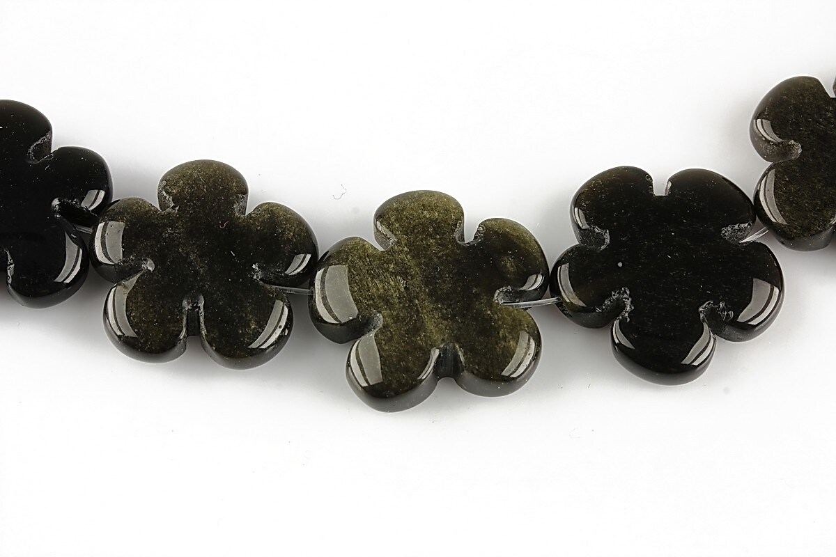 Obsidian floare 20mm