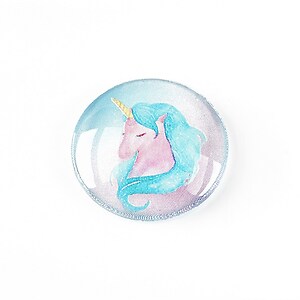 Cabochon sticla 25mm "Unicorn" cod 1250