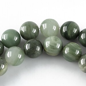 Green Fossil jasper sfere 10mm