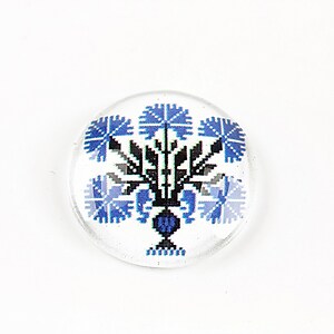 Cabochon sticla 25mm "Folclor" cod 1290